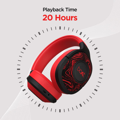 boAt Rockerz 558 Over Ear Bluetooth Headphones with Upto 20 Hours Playback, 50MM Drivers, Soft Padded Ear Cushions and Physical Noise Isolation(Black) - Nalanda Enterprises