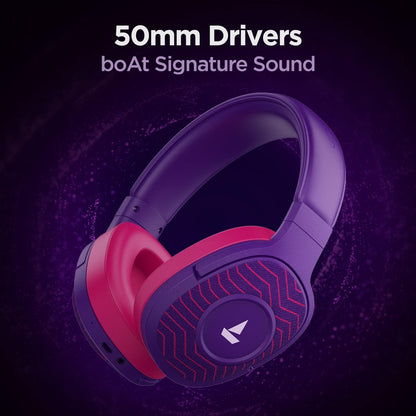 boAt Rockerz 551ANC Hybrid Active Noise Cancellation Headphones with Up to 100H Playtime, ASAP™ Charge, Ambient Sound Mode &Dual EQ Modes, ENx™ Technology(Stellar Black) - Nalanda Enterprises
