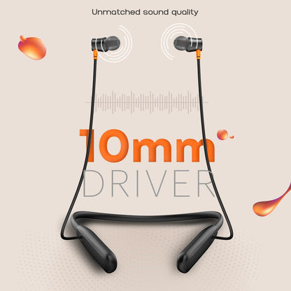 Noise Airwave Bluetooth in Ear Neckband with 50H of Playtime, 3 EQ Modes, ENC for Calling, Low Latency(Upto 50ms), 10mm Driver, BT v5.3(Jet Black) - Nalanda Enterprises