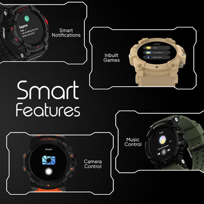 Fire-Boltt Expedition Smartwatch 1.39" Full Touch GPS Tracking Smart Watch Bluetooth Calling, 100+ Sports Modes, 360 * 360 Pixel High Resolution, Health Suite & Rugged Outdoor Built