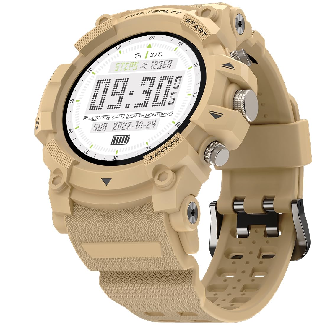 Fire-Boltt Expedition Smartwatch 1.39" Full Touch GPS Tracking Smart Watch Bluetooth Calling, 100+ Sports Modes, 360 * 360 Pixel High Resolution, Health Suite & Rugged Outdoor Built