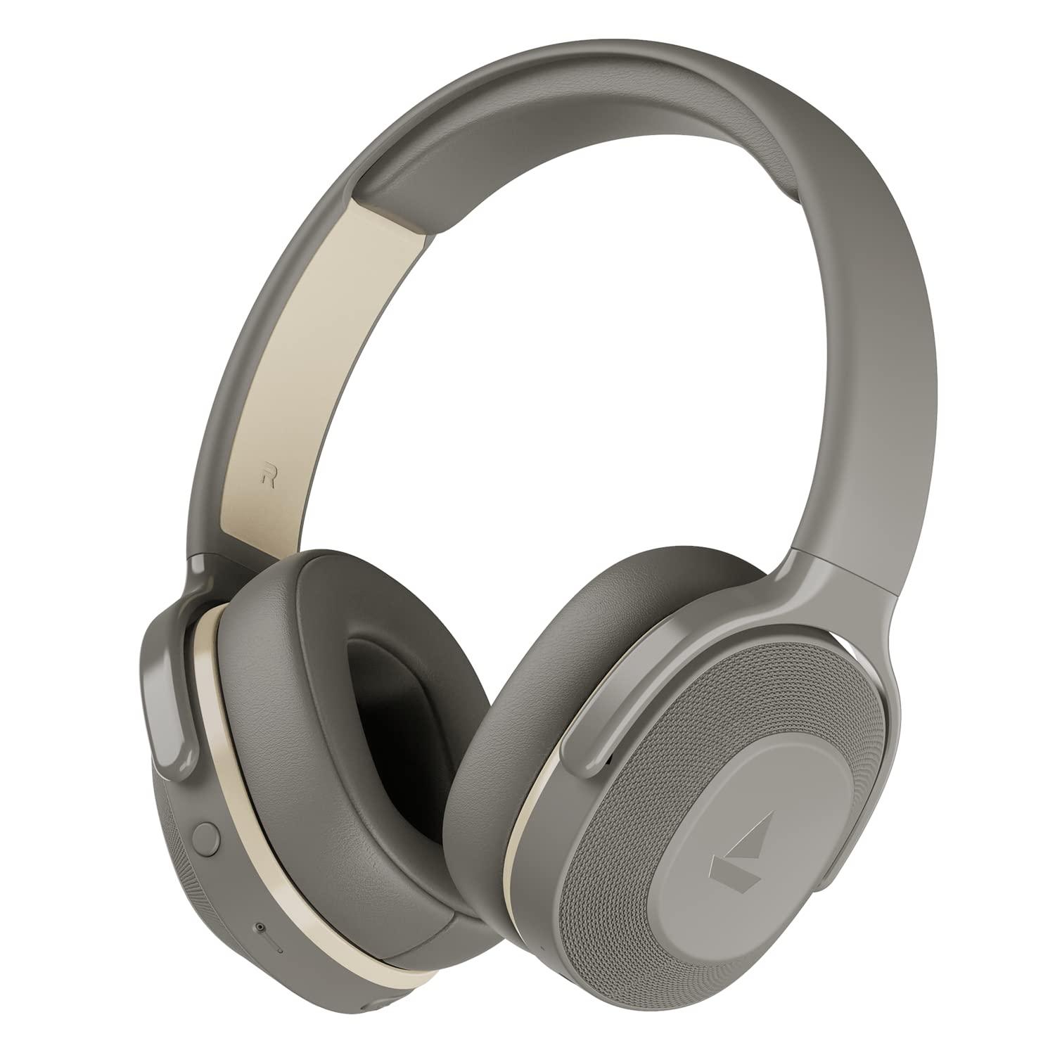 boAt Rockerz 425 Bluetooth Wireless Over Ear Headphones with Mic Signature Sound, Beast Mode for Gaming, Enx Tech, ASAP Charge, 25H Playtime, Bluetooth V5.2 (Active Black) - Nalanda Enterprises