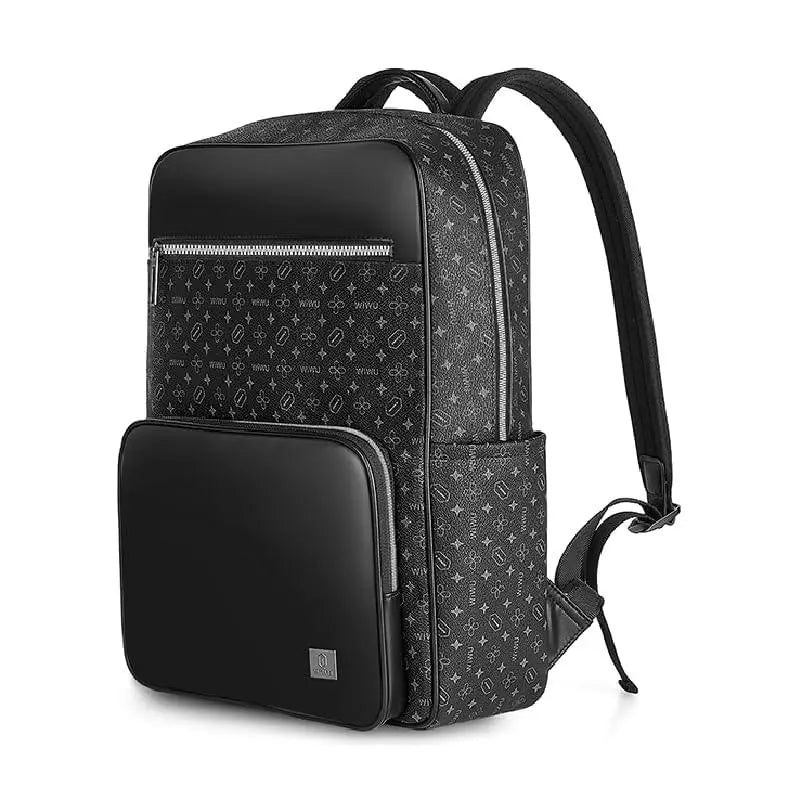 WIWU Master Fingerprint Lock Leather Backpack, Black - Nalanda Enterprises