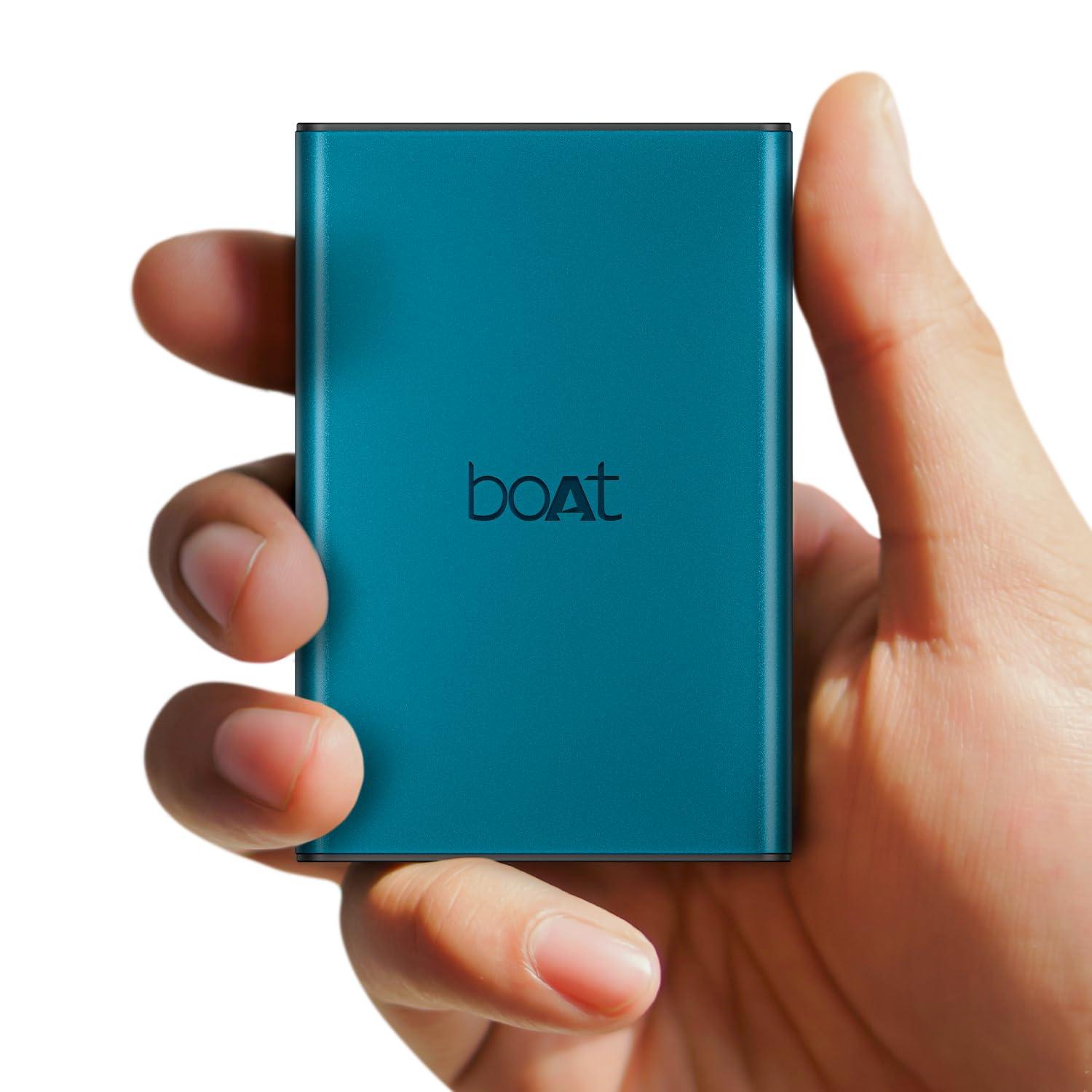 boAt EnergyShroom PB300 Air 10000 mAh 22.5W Pocket Size Power Bank with Compact and Lightweight Design, LED Battery Display, 12 Layer Smart IC Protection & Smart Power Management(Carbon Black) - Nalanda Enterprises