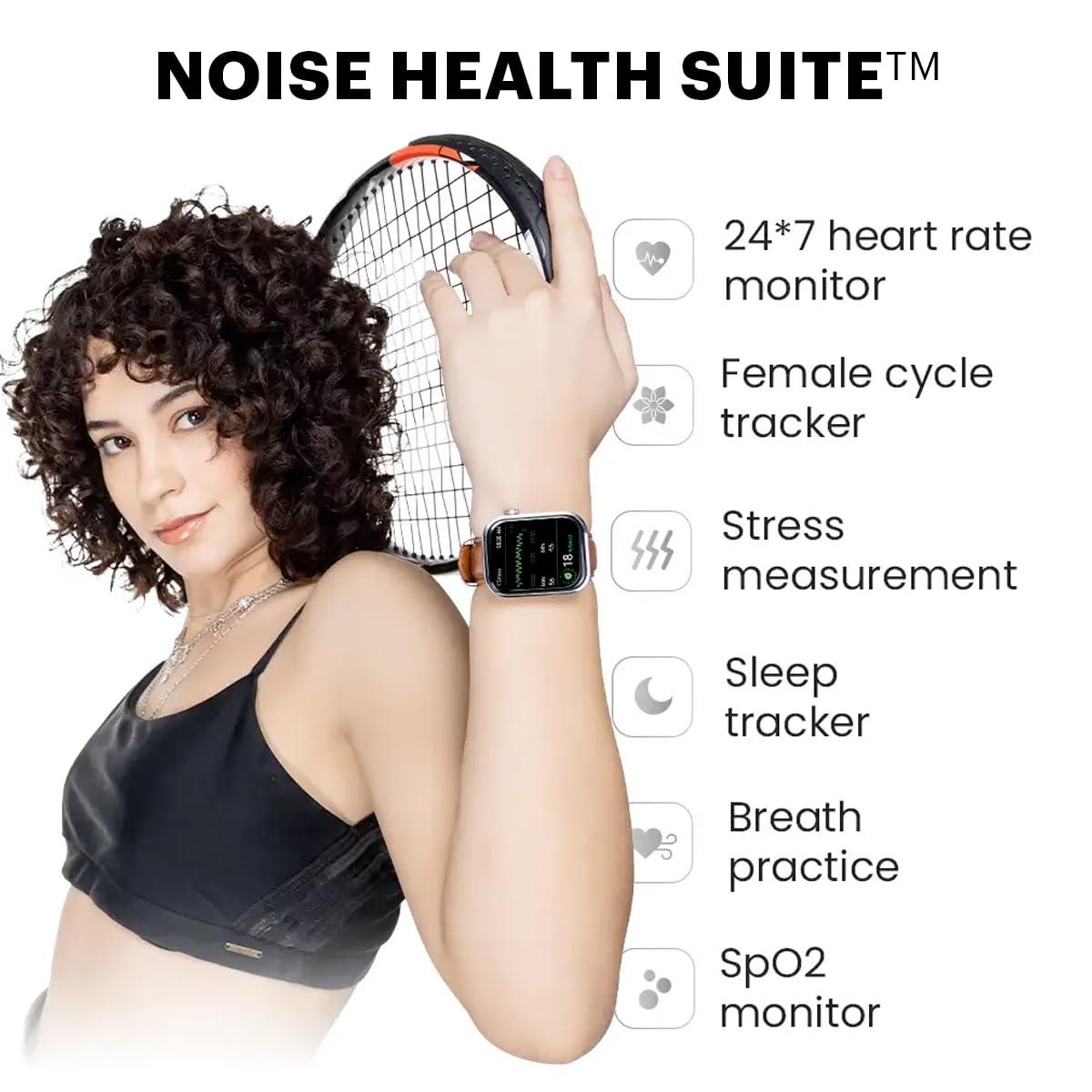 Noise ColorFit Pro 5 Max 1.96" AMOLED Display Smart Watch, BT Calling, Post Training Workout Analysis, VO2 Max, Rapid Health, 5X Faster Data Transfer - Jet Black - Nalanda Enterprises
