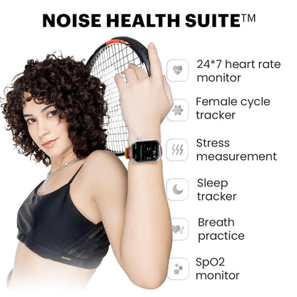 Noise ColorFit Pro 5 Max 1.96" AMOLED Display Smart Watch, BT Calling, Post Training Workout Analysis, VO2 Max, Rapid Health, 5X Faster Data Transfer - Jet Black - Nalanda Enterprises
