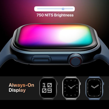 Fire-Boltt Brillia Smart Watch with 51.3mm (2.02 inch) AMOLED Display, Bluetooth Calling, SpO2, Heart Rate Monitoring, 120+ Sports Modes (Brillia, Black)