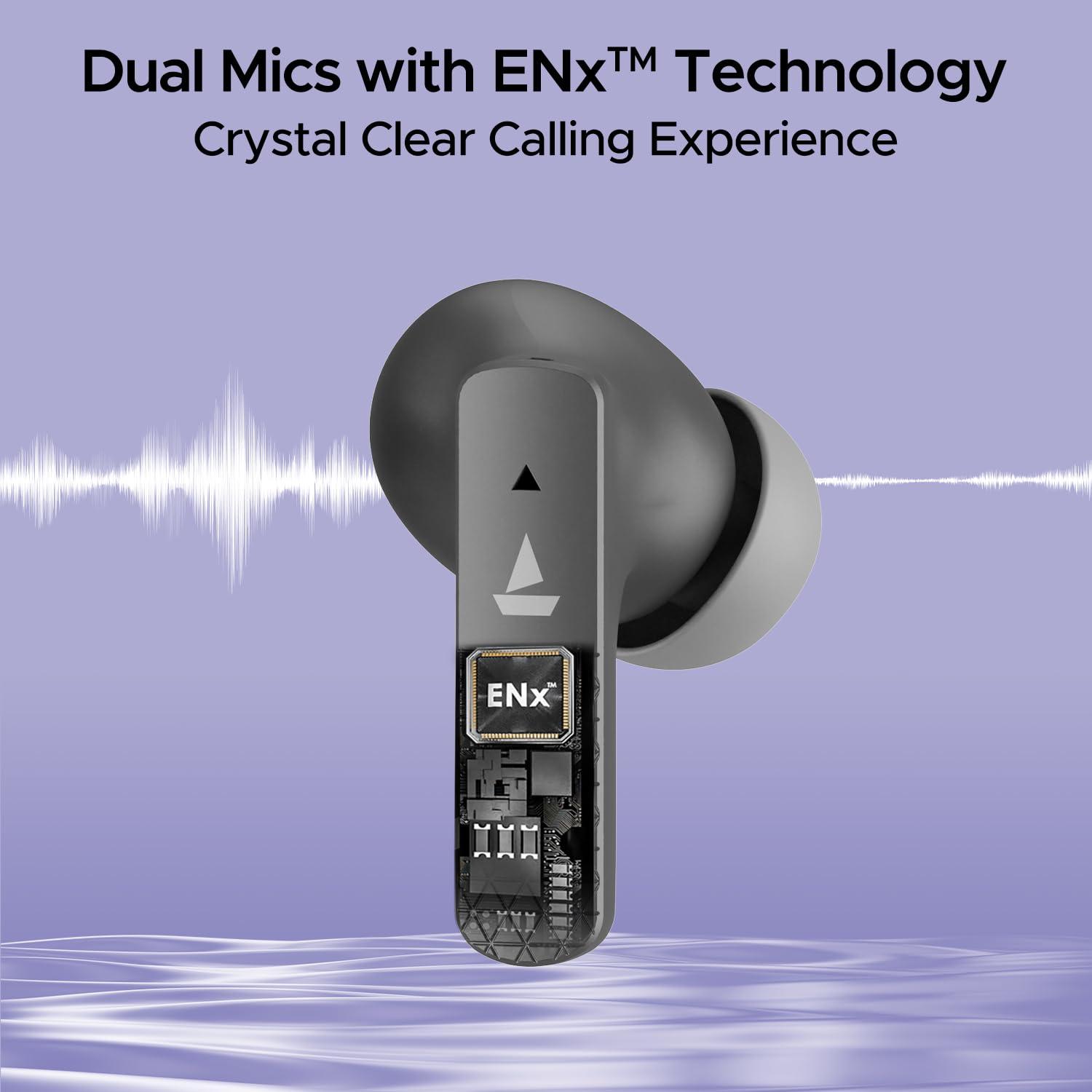 boAt Airdopes 91, 45HRS Battery, 50ms Low Latency, ENx Tech, Fast Charge, IPX4, IWP Tech, v5.3 Bluetooth Earbuds, TWS Ear Buds Wireless Earphones with mic - Nalanda Enterprises