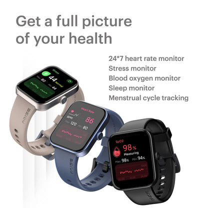 Noise New Macro Smart Watch with 2.0” HD Display,Metallic Finish BT Calling, Functional Crown, 7 Days Battery Life, Sleep Tracking, 200+ Watch Faces (Elite Black) - Nalanda Enterprises