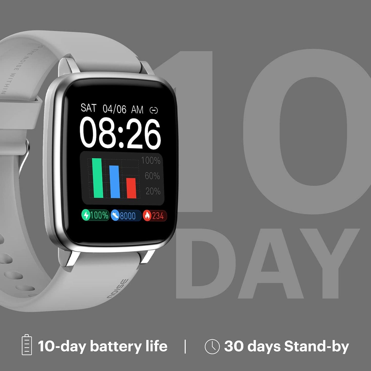 Noise New Macro Smart Watch with 2.0” HD Display,Metallic Finish BT Calling, Functional Crown, 7 Days Battery Life, Sleep Tracking, 200+ Watch Faces (Elite Black) - Nalanda Enterprises