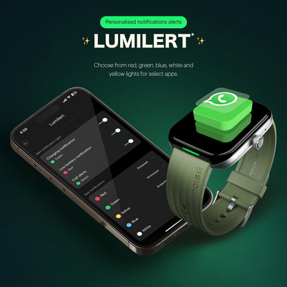 Noise Ultra 3 Luminary with India's 1st Ever Personalised Notification Alerts (Lumilert), 1.96" AMOLED Display, Premium Metallic Dial, Send Upto 5 Emojis (Lumiping), Health Suite (Jet Black) - Nalanda Enterprises