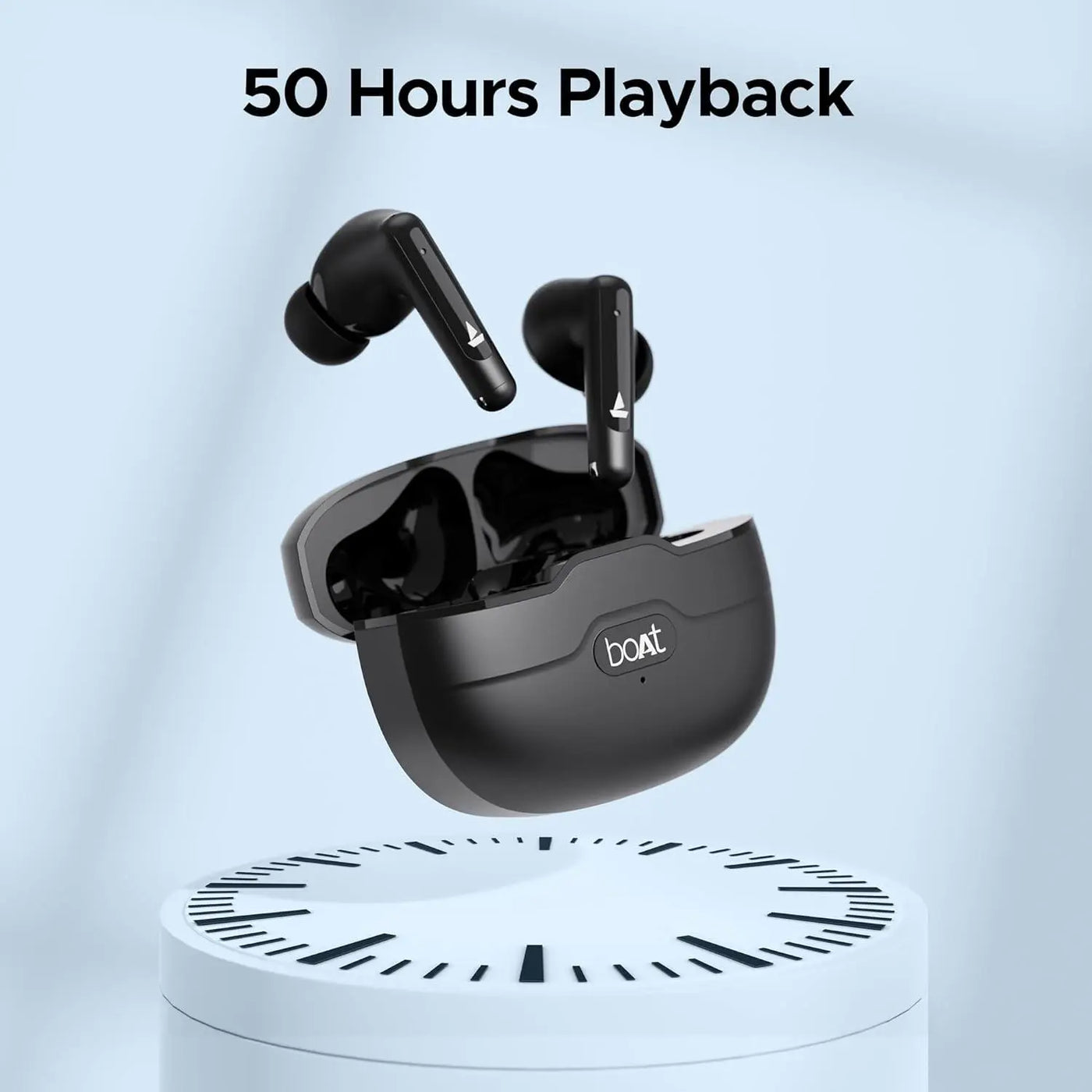 boAt Airdopes Unity ANC TWS in Ear Earbuds with Up to 50 Hours Total Playback, ANC Upto 32 dB, Dual Mics with ENx Tech, IPX5 Rating, IWP Tech and ASAP Charge(Black) - Nalanda Enterprises
