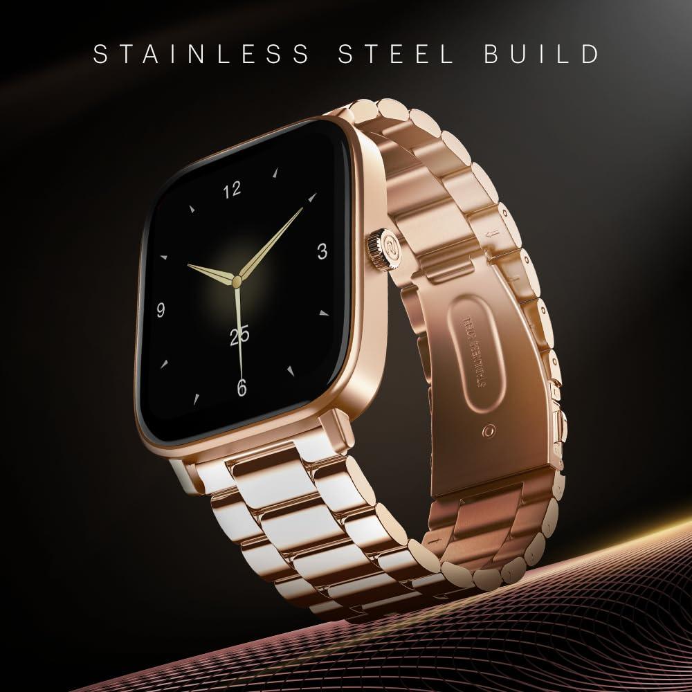 Noise New Macro Smart Watch with 2.0” HD Display,Metallic Finish BT Calling, Functional Crown, 7 Days Battery Life, Sleep Tracking, 200+ Watch Faces (Elite Black) - Nalanda Enterprises