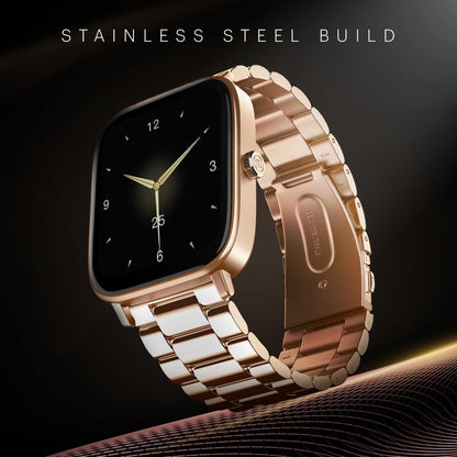 Noise New Macro Smart Watch with 2.0” HD Display,Metallic Finish BT Calling, Functional Crown, 7 Days Battery Life, Sleep Tracking, 200+ Watch Faces (Elite Black) - Nalanda Enterprises