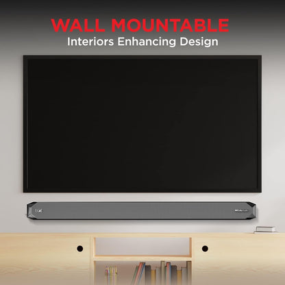 boAt Aavante Bar 1500 2.1 Channel Home Theatre Soundbar with 120W Signature Sound, Wired Subwoofer, Multiple Connectivity Modes, Entertainment EQ Modes and Sleek Finish (Black) - Nalanda Enterprises
