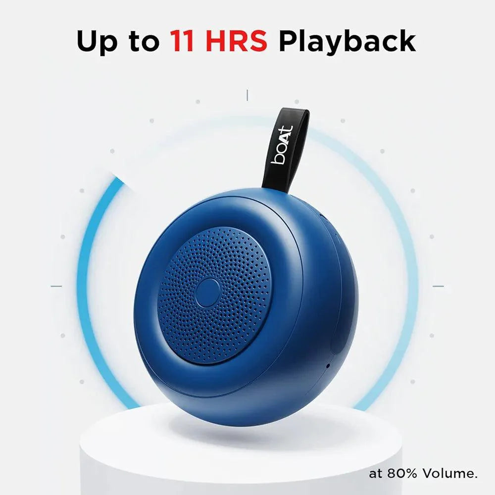 boAt Stone 135 Portable Wireless Speaker with 5W RMS Immersive Sound,IPX4 Water Resistance, True Wireless Feature, Up to 11H Total Playtime, Multi-Connectivity Modes with Type C Charging - Nalanda Enterprises