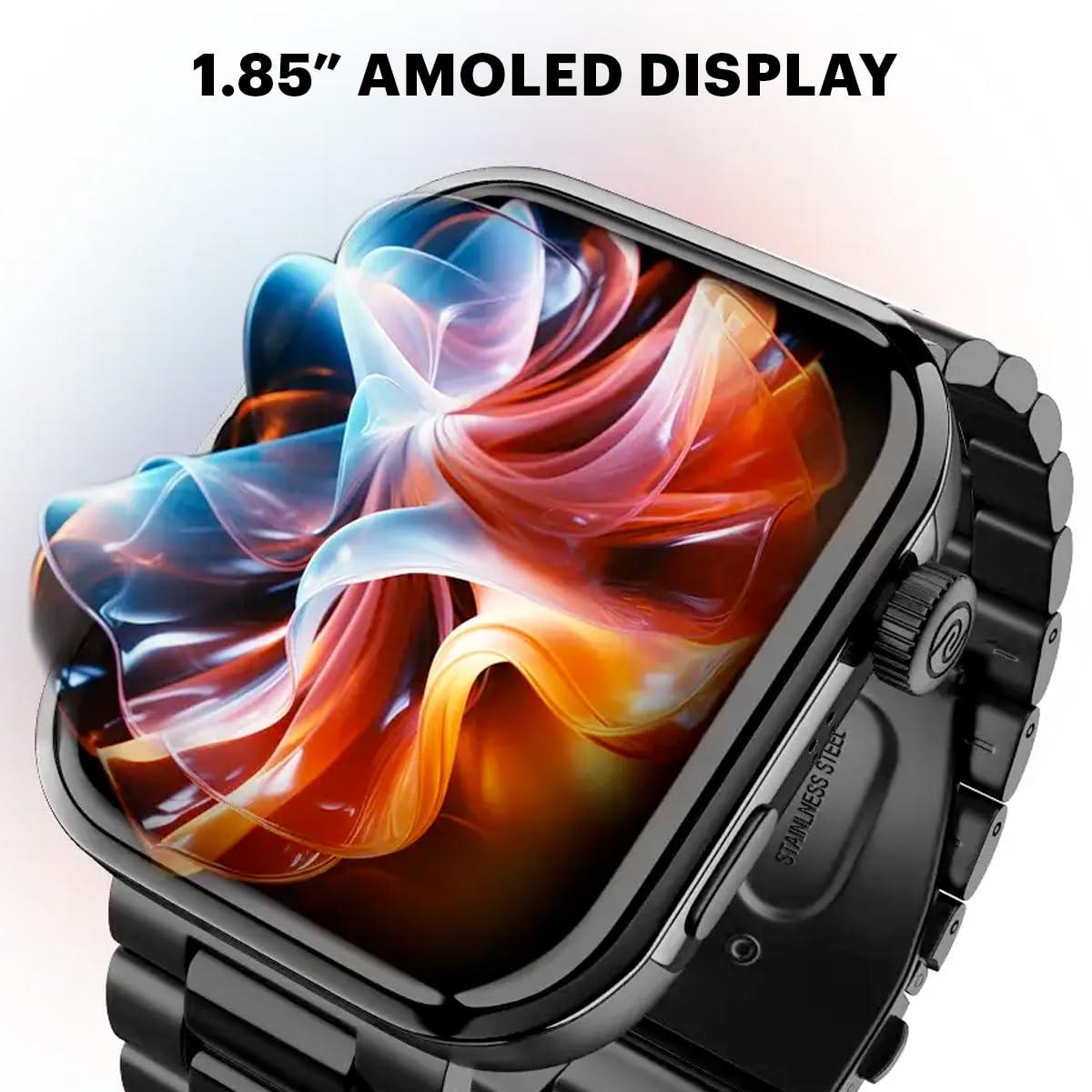 Noise ColorFit Pro 5 Max 1.96" AMOLED Display Smart Watch, BT Calling, Post Training Workout Analysis, VO2 Max, Rapid Health, 5X Faster Data Transfer - Jet Black - Nalanda Enterprises