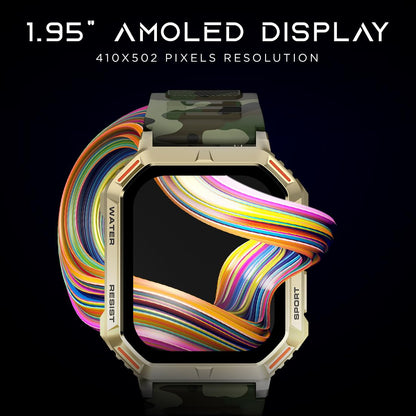 Fire-Boltt Strike Smart Watch 1.95” AMOLED Display, 800 NITS Brightness, 123 Sports Modes, Bluetooth Calling, Always On Mechanism