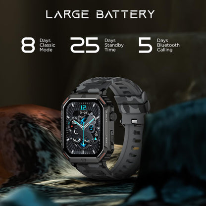 Fire-Boltt Strike Smart Watch 1.95” AMOLED Display, 800 NITS Brightness, 123 Sports Modes, Bluetooth Calling, Always On Mechanism