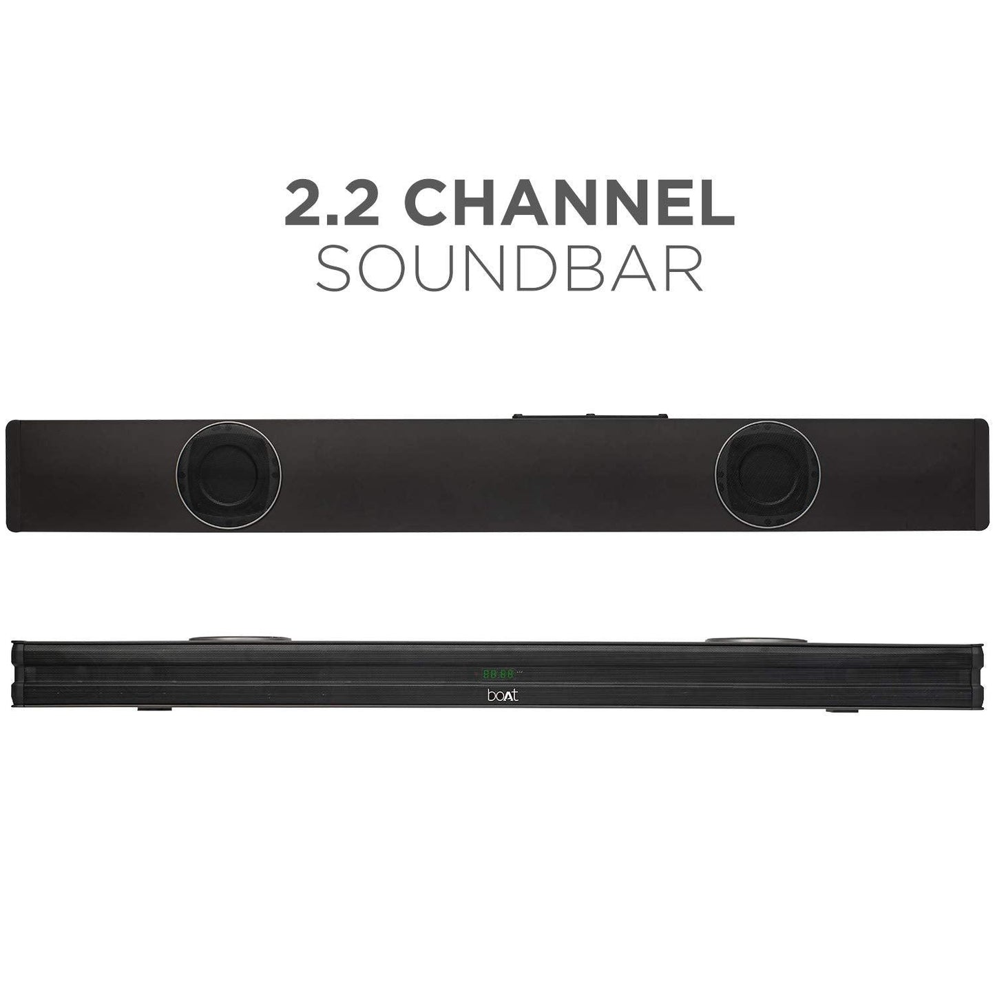 boAt Aavante Bar 1500 2.1 Channel Home Theatre Soundbar with 120W Signature Sound, Wired Subwoofer, Multiple Connectivity Modes, Entertainment EQ Modes and Sleek Finish (Black) - Nalanda Enterprises