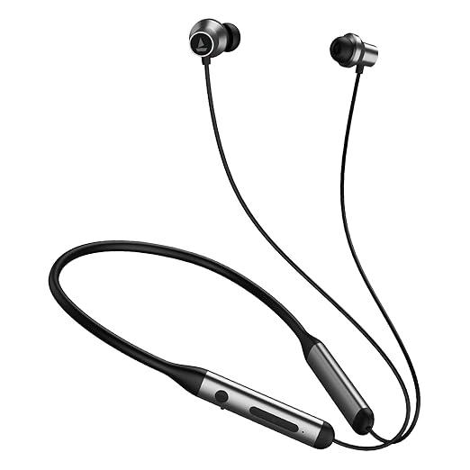 boAt Rockerz 280 ANC w/Crystal Bionic Sound Powered by Dirac Opteo, Active Noise Cancellation, 13mm Drivers, ASAP Charge, 24H Playback & ENx Tech in- Ear Bluetooth Neckband(Gunmetal Black) - Nalanda Enterprises
