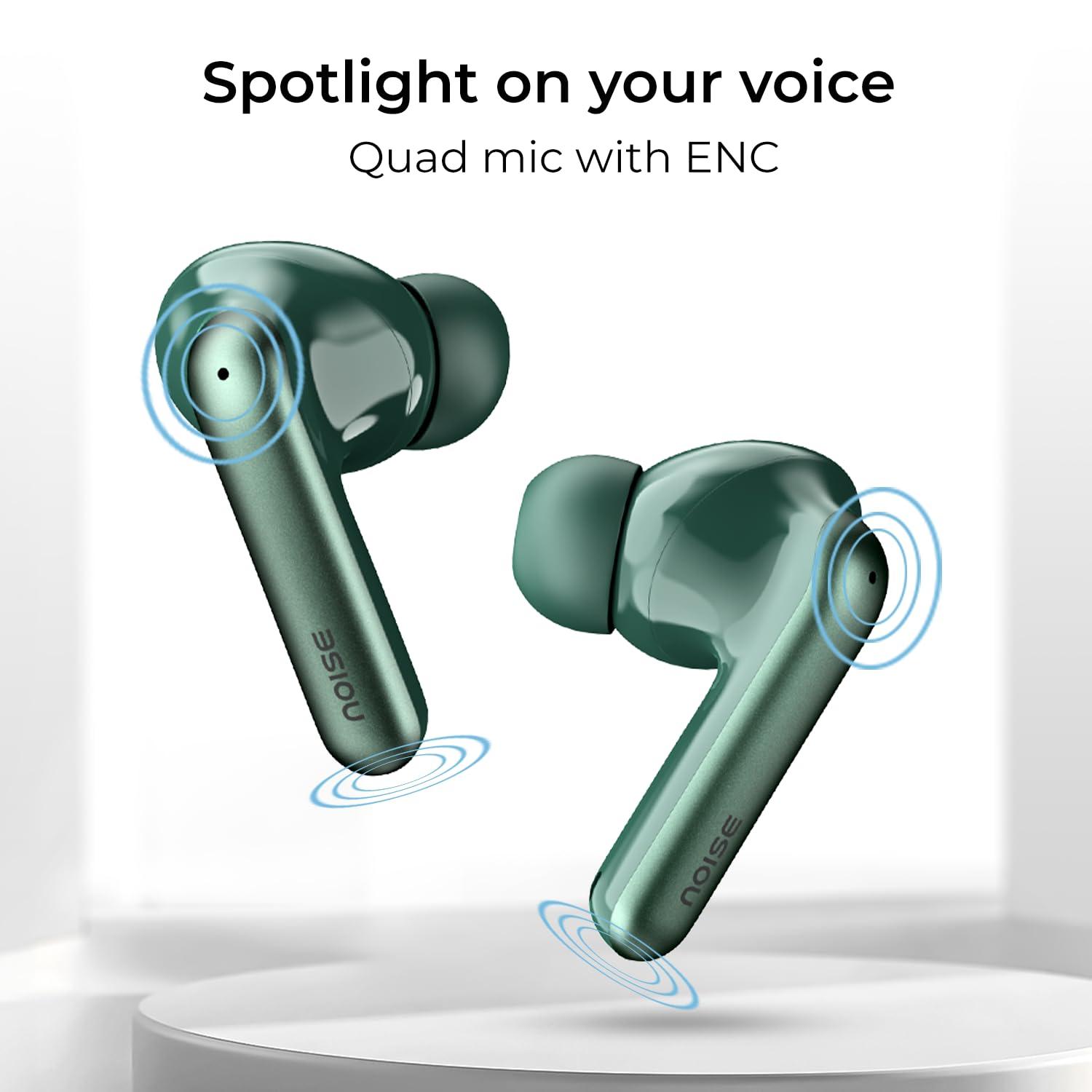 Noise Newly Launched Air Buds Pro 4 in-Ear Truly Wireless Earbuds with Metallic Finish, Hybrid ANC (Upto 40dB), 50H of Playtime, Dual Pairing, Spatial Audio, BT v5.3(Lake Blue) - Nalanda Enterprises