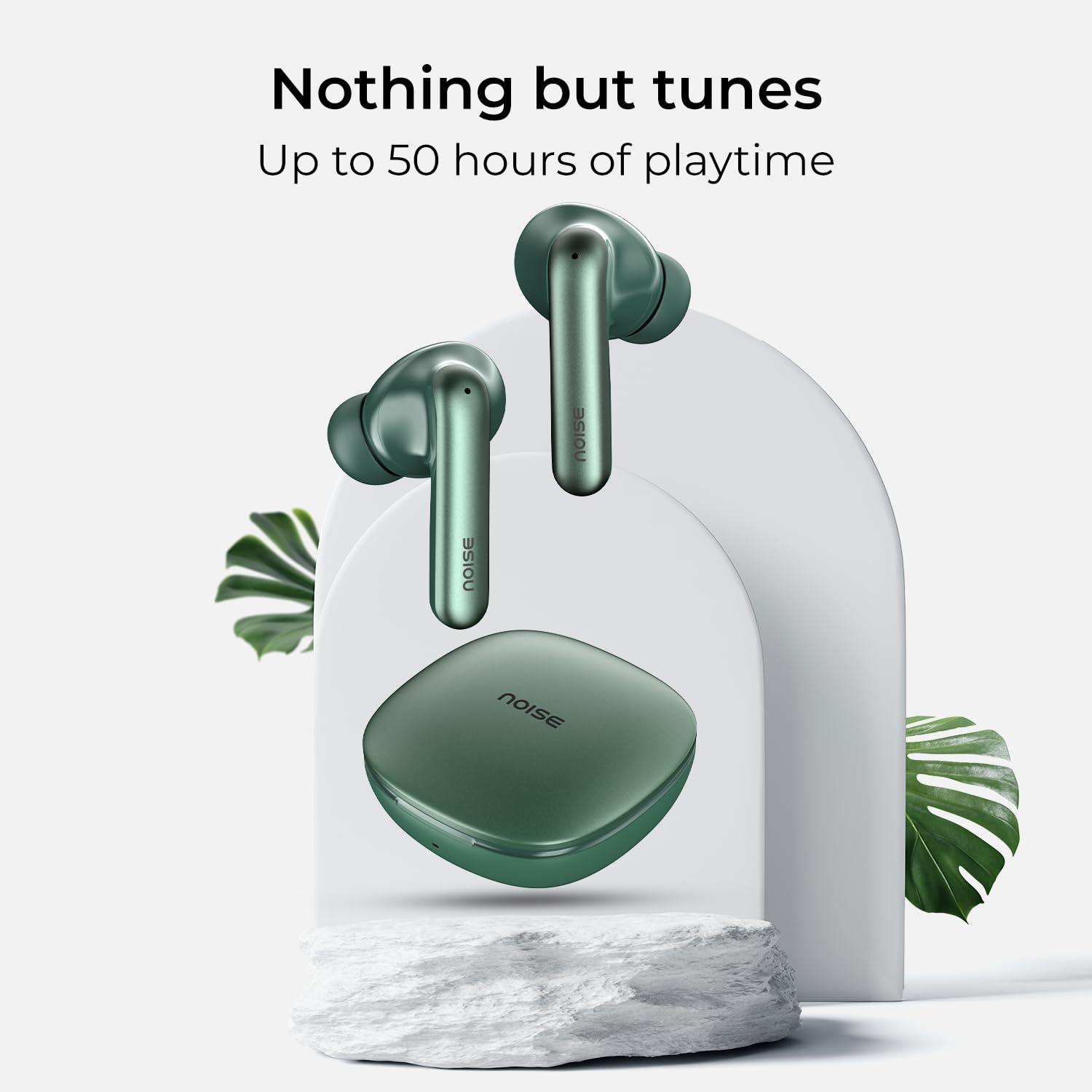Noise Newly Launched Air Buds Pro 4 in-Ear Truly Wireless Earbuds with Metallic Finish, Hybrid ANC (Upto 40dB), 50H of Playtime, Dual Pairing, Spatial Audio, BT v5.3(Lake Blue) - Nalanda Enterprises