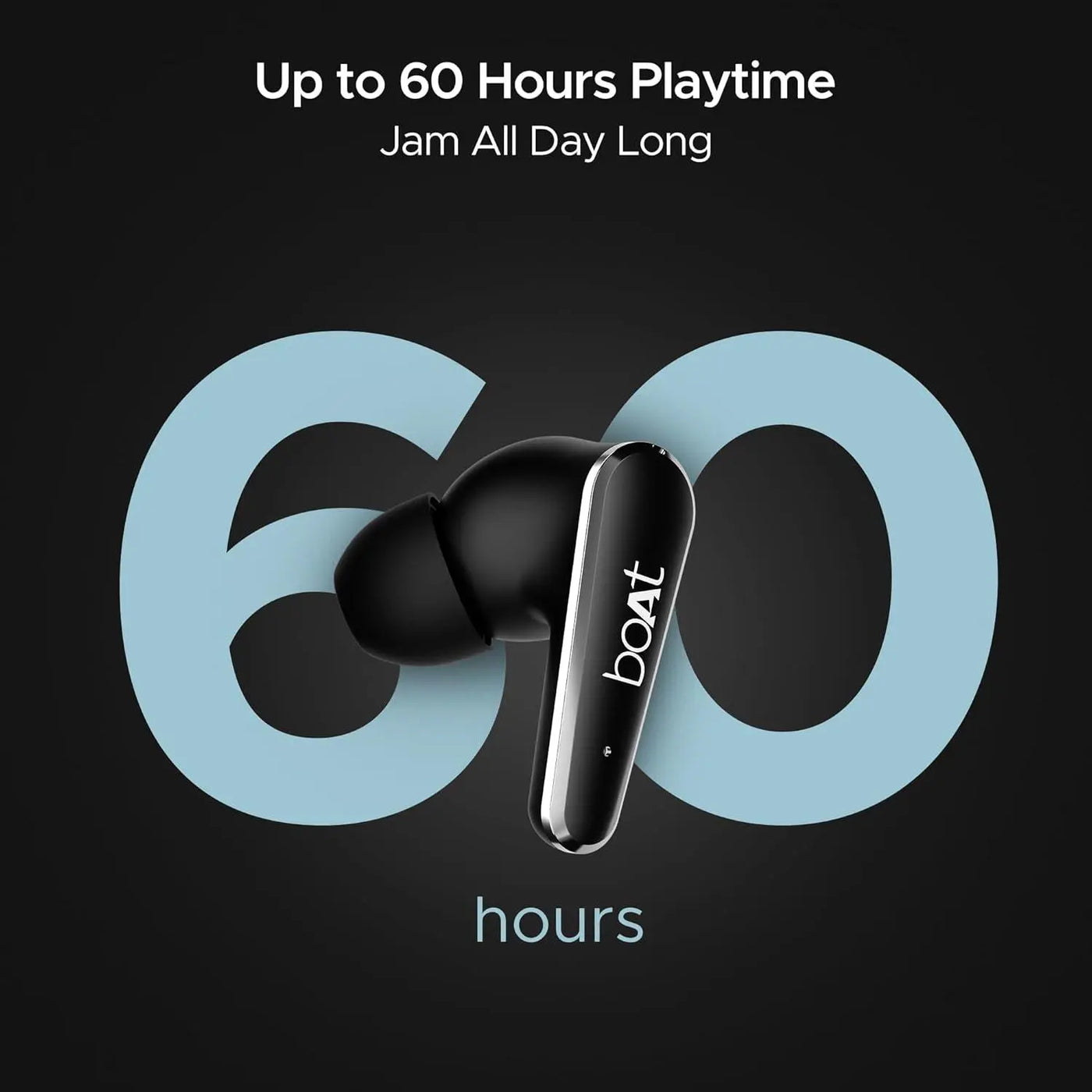 boAt Airdopes 280 ANC Truly Wireless in-Ear Earbuds with 32dB ANC, Ambient Mode, 60HRS Playback, 13mm Drivers, 4 Mics ENx™, in-Ear Detection, ASAP™ Charge,Beast Mode,IPX5 Ear Buds TWS (Active Black) - Nalanda Enterprises