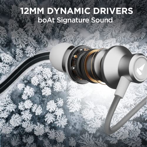 boAt Rockerz Apex Bluetooth Wireless in Ear Earphones with Spatial Bionic Sound Powered by Dirac Virtuo™, Touch Sensors, Beast™ Mode, ENx™ Tech,30H Playtime,ASAP™ Charge(Classic Grey)|B0BSWM33LV