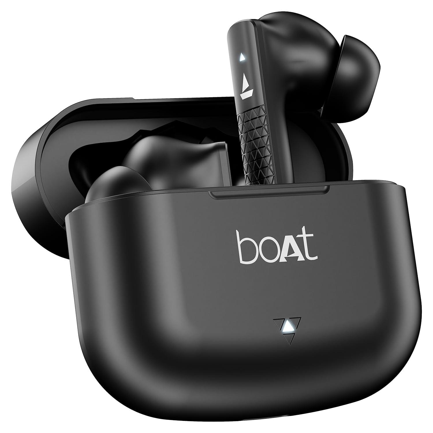boAt Airdopes 91, 45HRS Battery, 50ms Low Latency, ENx Tech, Fast Charge, IPX4, IWP Tech, v5.3 Bluetooth Earbuds, TWS Ear Buds Wireless Earphones with mic - Nalanda Enterprises