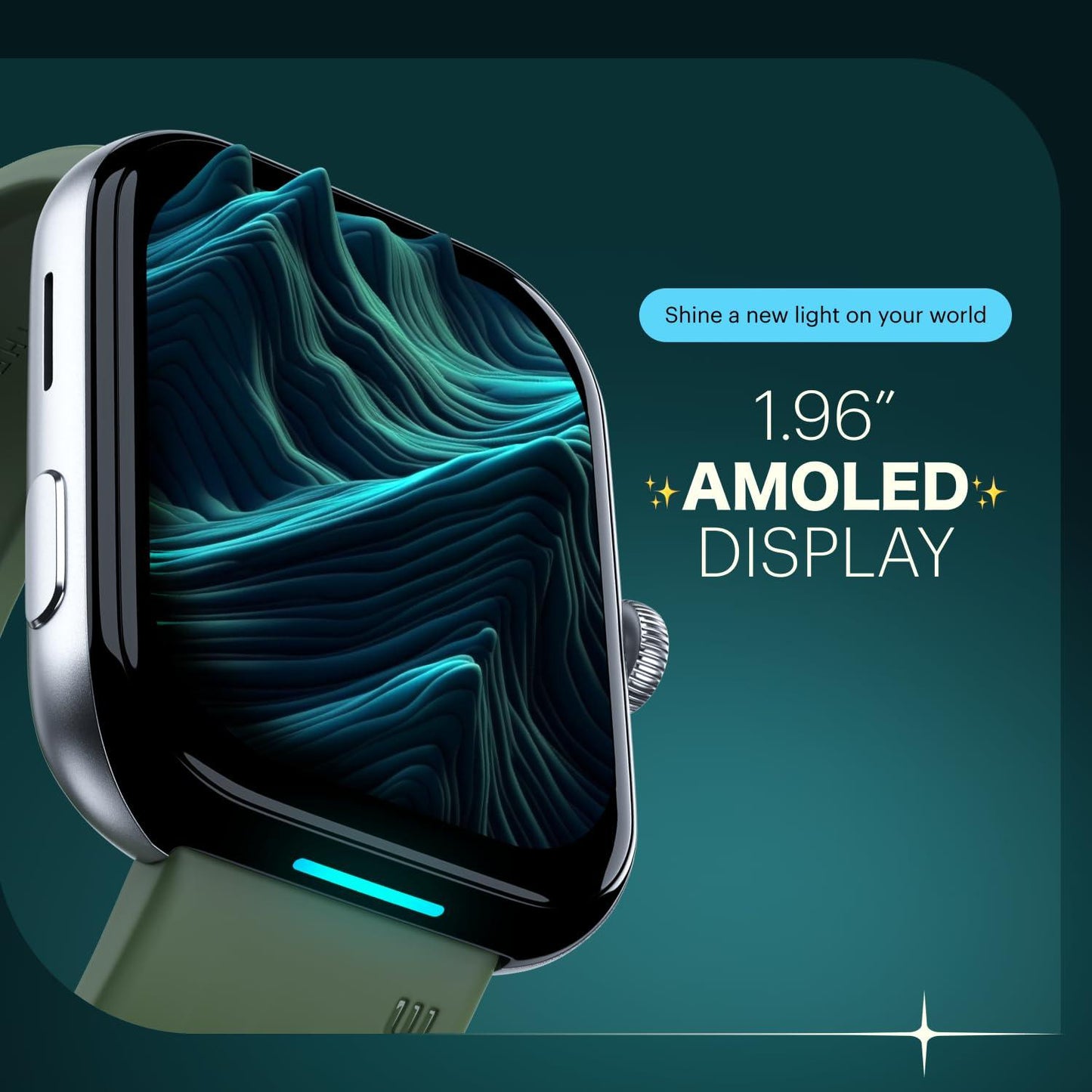 Noise Ultra 3 Luminary with India's 1st Ever Personalised Notification Alerts (Lumilert), 1.96" AMOLED Display, Premium Metallic Dial, Send Upto 5 Emojis (Lumiping), Health Suite (Jet Black) - Nalanda Enterprises