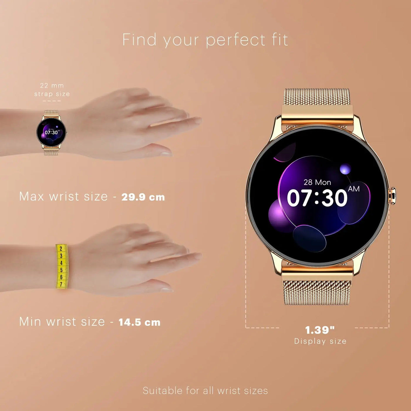 Noise Twist Go Round dial Smartwatch with BT Calling, 1.39" Display, Metal Build, 100+ Watch Faces, IP68, Sleep Tracking, 100+ Sports Modes, 24/7 Heart Rate Monitoring (Black Link) - Nalanda Enterprises
