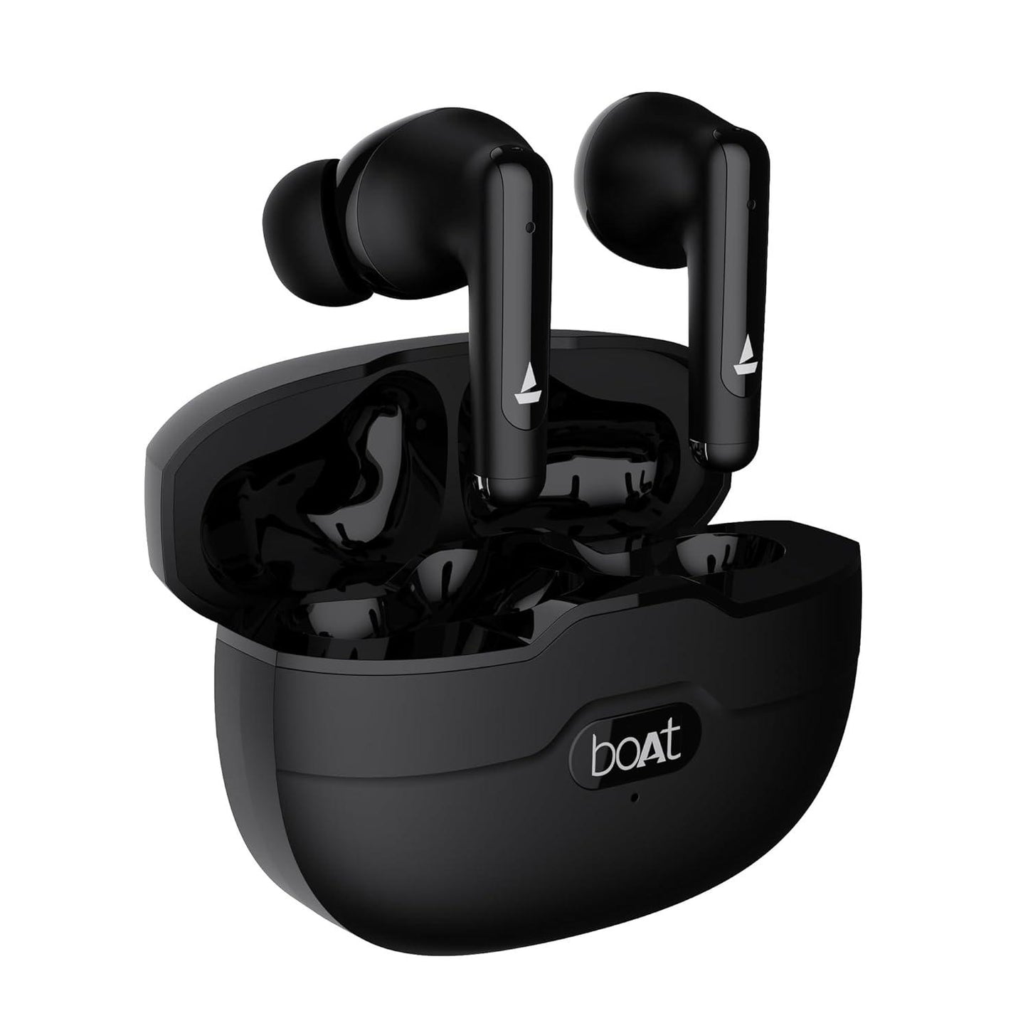 boAt Airdopes Unity ANC TWS in Ear Earbuds with Up to 50 Hours Total Playback, ANC Upto 32 dB, Dual Mics with ENx Tech, IPX5 Rating, IWP Tech and ASAP Charge(Black) - Nalanda Enterprises