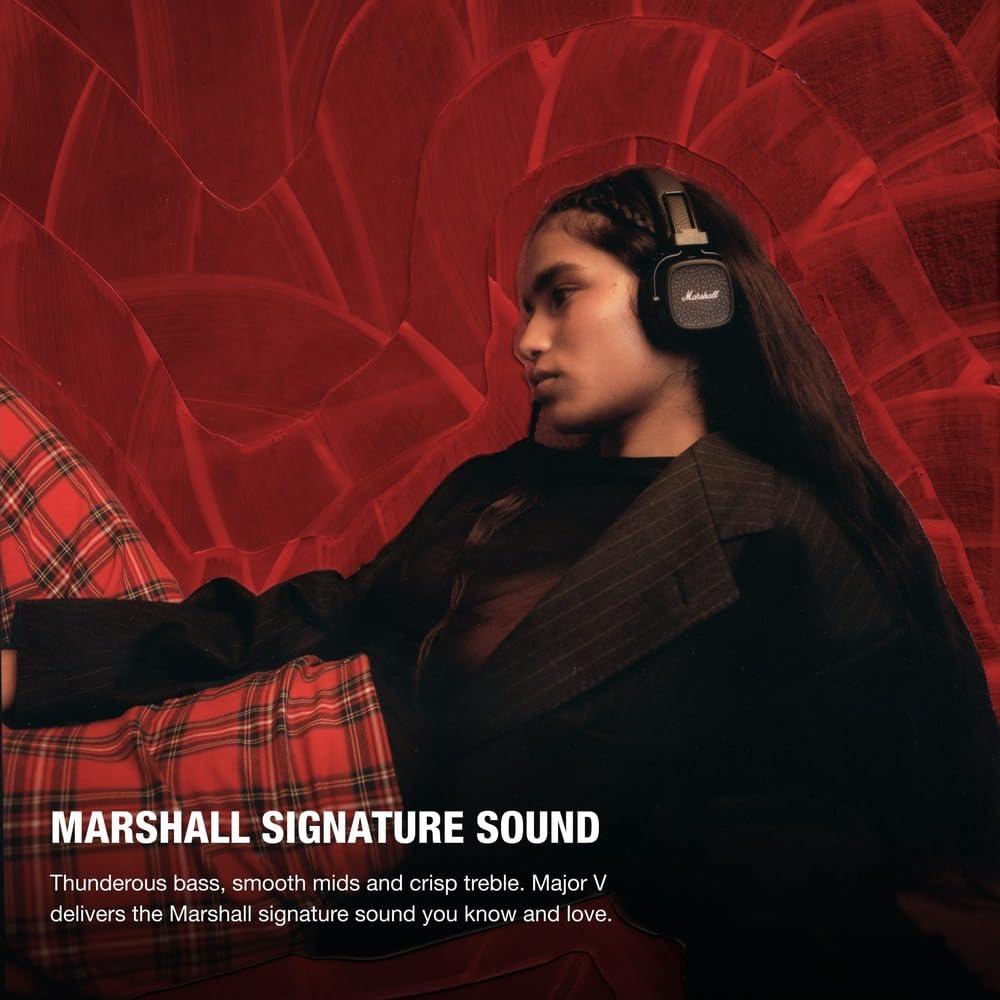 Marshall Major V Wireless On-Ear Headphones, Black - Nalanda Enterprises