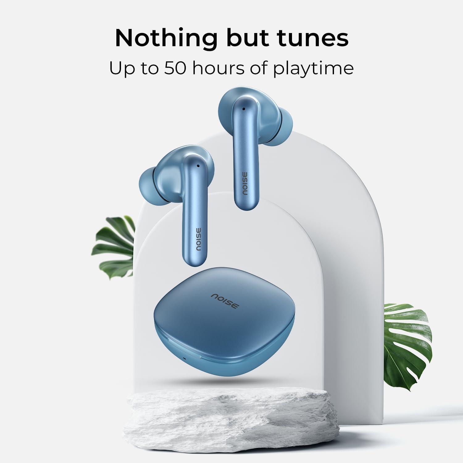 Noise Newly Launched Air Buds Pro 4 in-Ear Truly Wireless Earbuds with Metallic Finish, Hybrid ANC (Upto 40dB), 50H of Playtime, Dual Pairing, Spatial Audio, BT v5.3(Lake Blue) - Nalanda Enterprises