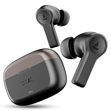 boAt Airdopes Flex 454 ANC Truly Wireless in Ear Ear Buds w/Smart Features, ANC, 60HRS Playback,Hearables App Support,4 Mics ENx,Multi Point,ASAP Charge, IPX5,Beast Mode Earbuds TWS (Gunmetal Black) - Nalanda Enterprises