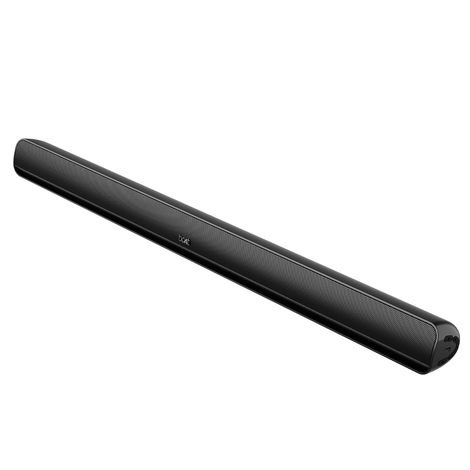 boAt AAVANTE Bar 1800 120W 2.1 Channel Bluetooth Soundbar Signature Sound, Wireless Subwoofer, Multiple Connectivity Modes, Entertainment Modes(Premium Black) - Nalanda Enterprises