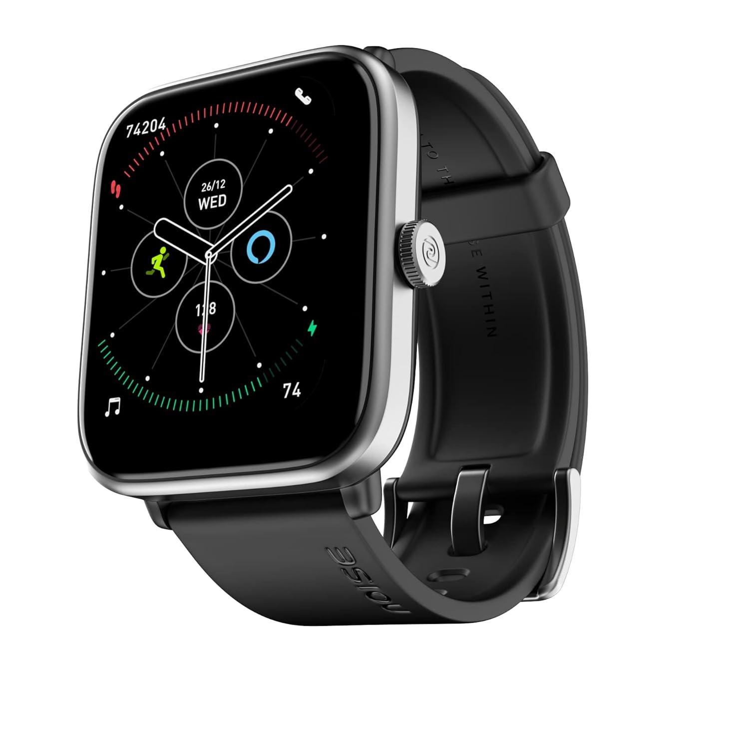 Noise ColorFit Pro 5 Max 1.96" AMOLED Display Smart Watch, BT Calling, Post Training Workout Analysis, VO2 Max, Rapid Health, 5X Faster Data Transfer - Jet Black - Nalanda Enterprises