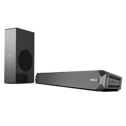 boAt Aavante Bar 1500 2.1 Channel Home Theatre Soundbar with 120W Signature Sound, Wired Subwoofer, Multiple Connectivity Modes, Entertainment EQ Modes and Sleek Finish (Black) - Nalanda Enterprises