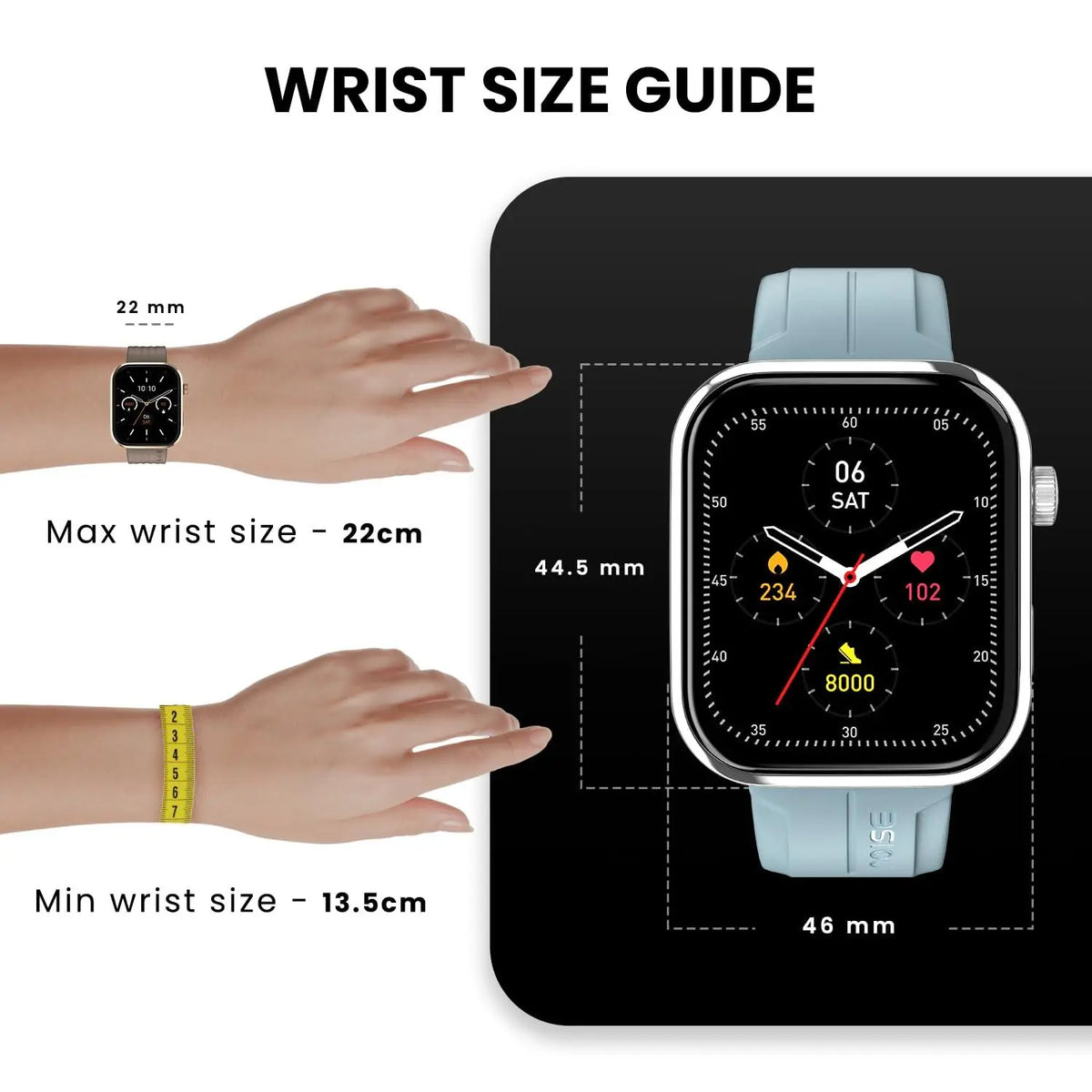 Noise Pro 5 Smart Watch with 1.85" AMOLED Display, BT Calling, New DIY Watch Faces, Ultra Personalization with Smart Dock, Productivity Suite, 100 Sports Modes and More (Rainbow Weave) - Nalanda Enterprises