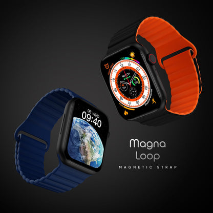 Boltt Newly Launched Vogue Large 2.05" Display Smart Watch, Always On Display, Wireless Charging, App Based GPS with Bluetooth Calling & 500+ Watch Faces (Loop Orange)