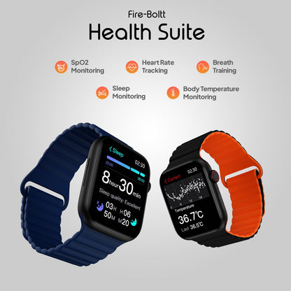 Boltt Newly Launched Vogue Large 2.05" Display Smart Watch, Always On Display, Wireless Charging, App Based GPS with Bluetooth Calling & 500+ Watch Faces (Loop Orange)