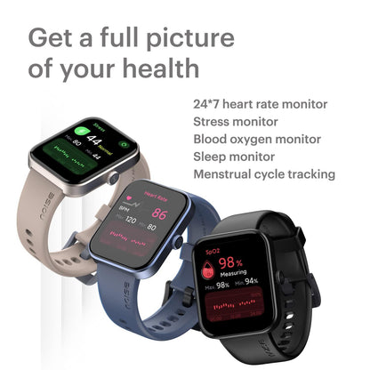 Noise New Macro Smart Watch with 2.0” HD Display,Metallic Finish BT Calling, Functional Crown, 7 Days Battery Life, Sleep Tracking, 200+ Watch Faces (Elite Black) - Nalanda Enterprises