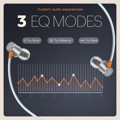 Noise Airwave Bluetooth in Ear Neckband with 50H of Playtime, 3 EQ Modes, ENC for Calling, Low Latency(Upto 50ms), 10mm Driver, BT v5.3(Jet Black) - Nalanda Enterprises