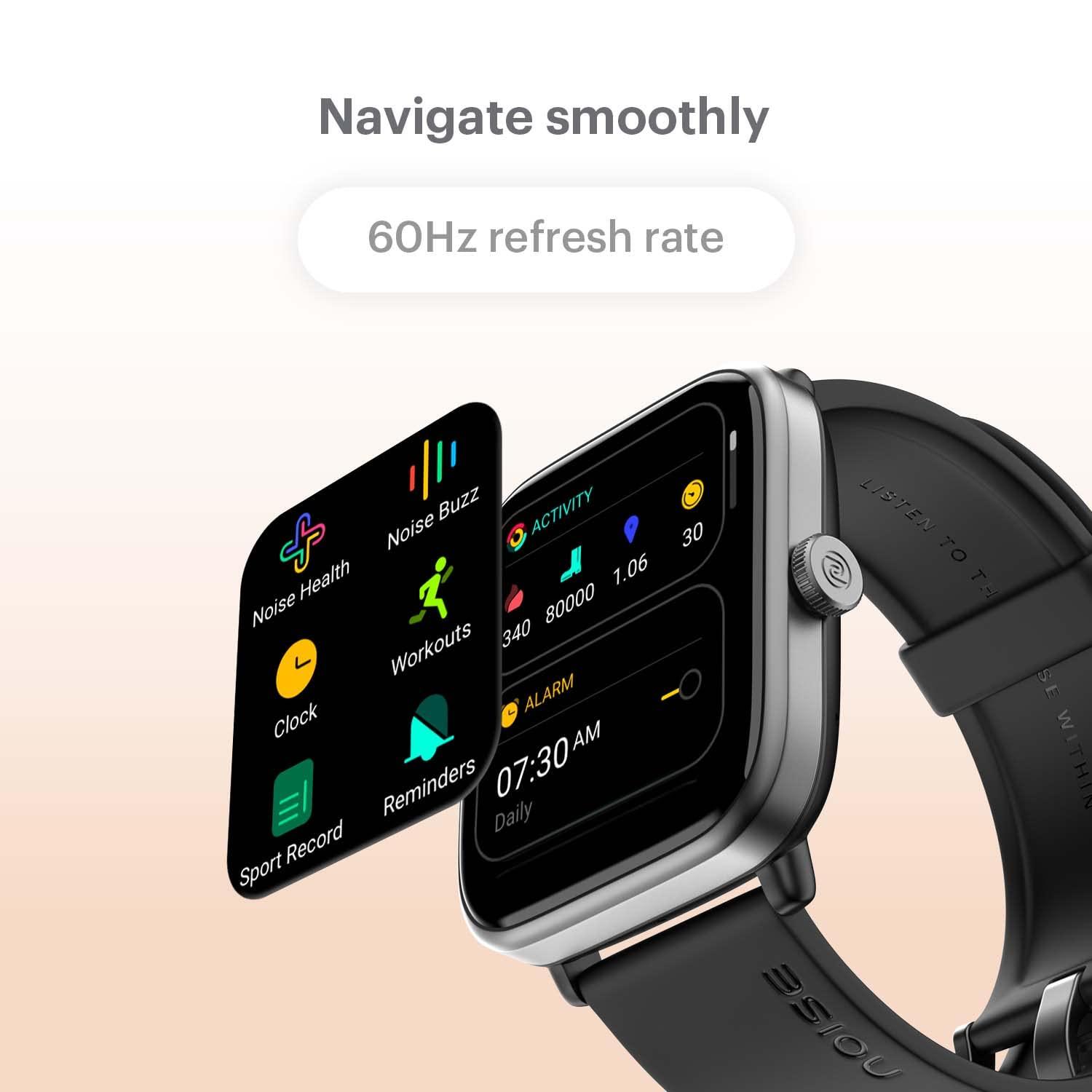 Noise ColorFit Pro 5 Max 1.96" AMOLED Display Smart Watch, BT Calling, Post Training Workout Analysis, VO2 Max, Rapid Health, 5X Faster Data Transfer - Jet Black - Nalanda Enterprises