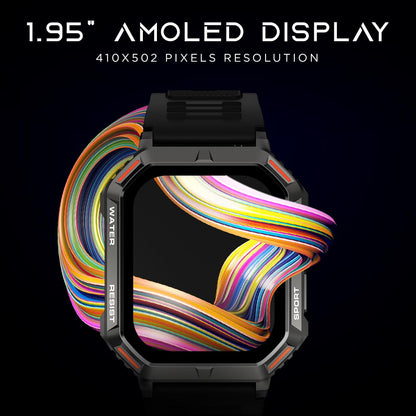Fire-Boltt Strike Smart Watch 1.95” AMOLED Display, 800 NITS Brightness, 123 Sports Modes, Bluetooth Calling, Always On Mechanism