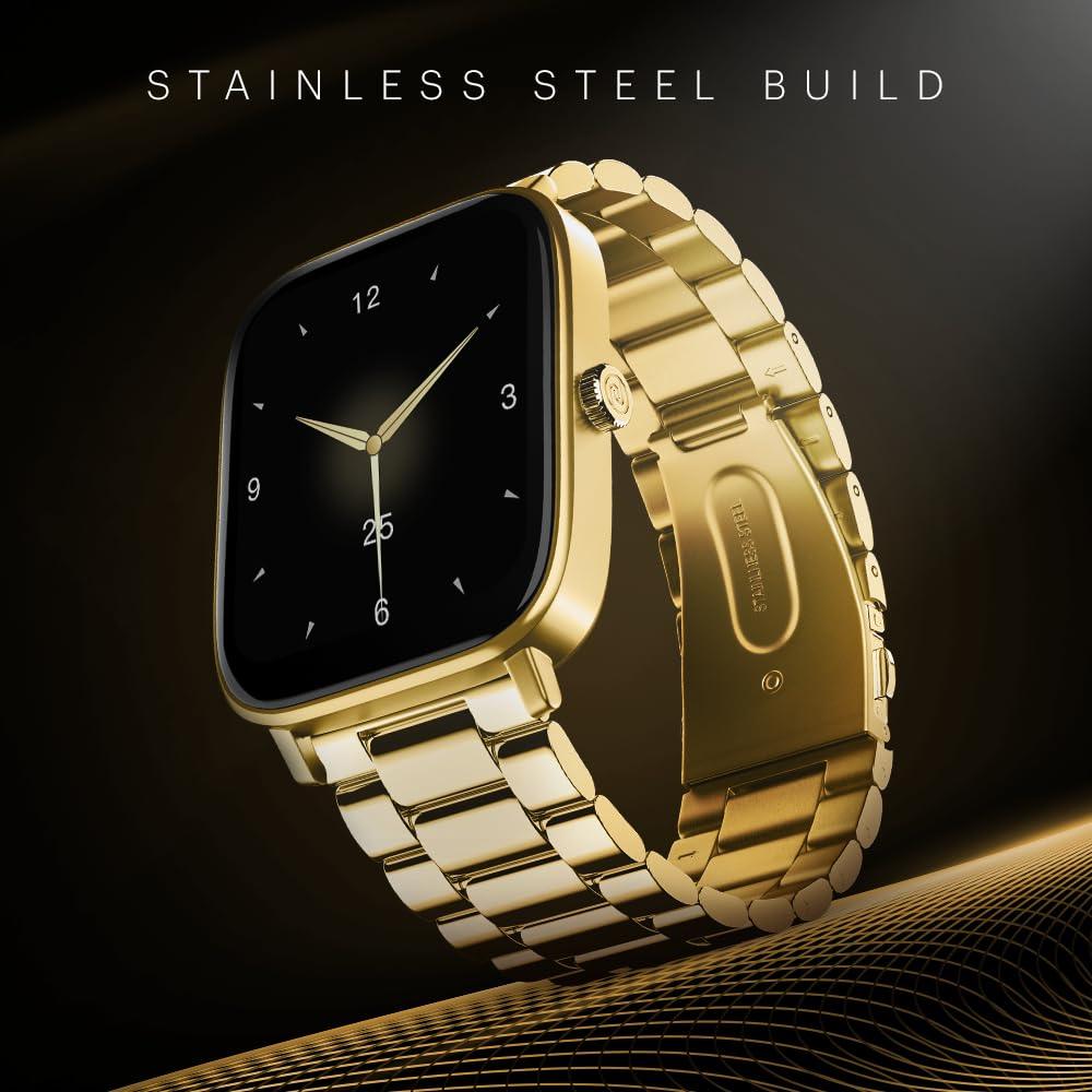 Noise New Macro Smart Watch with 2.0” HD Display,Metallic Finish BT Calling, Functional Crown, 7 Days Battery Life, Sleep Tracking, 200+ Watch Faces (Elite Black) - Nalanda Enterprises