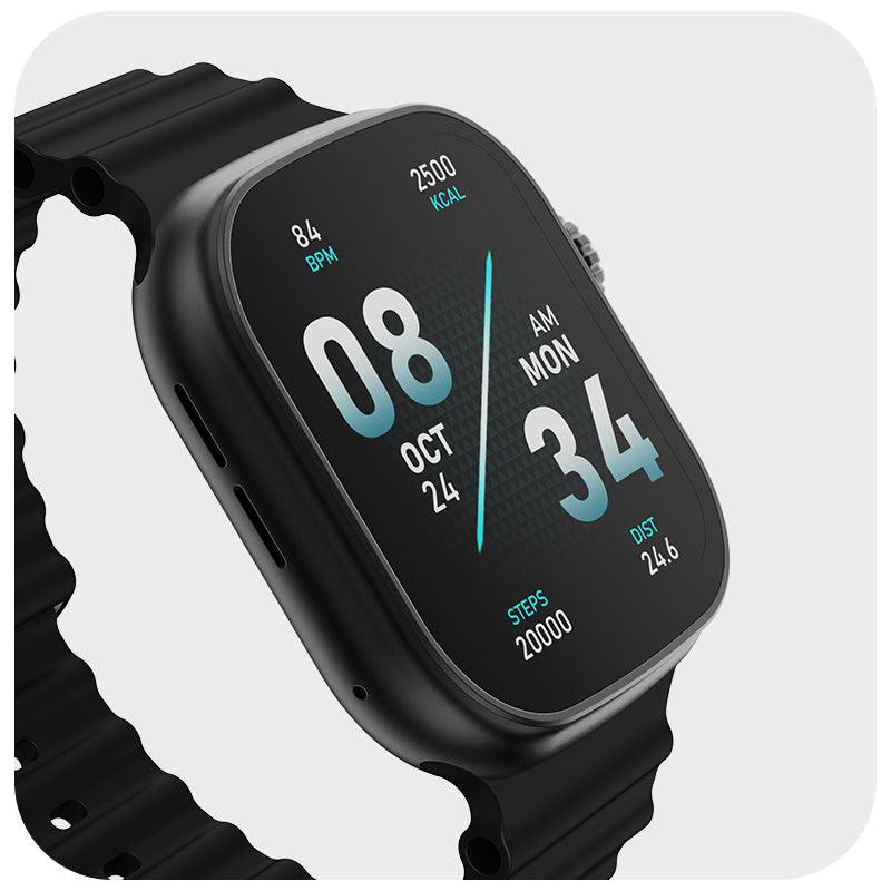 boAt Wave Glory | Smartwatch with 1.96"(4.97 cms) HD Display, BT Calling, 100+ Sports Modes, Premium Metal Body - Nalanda Enterprises