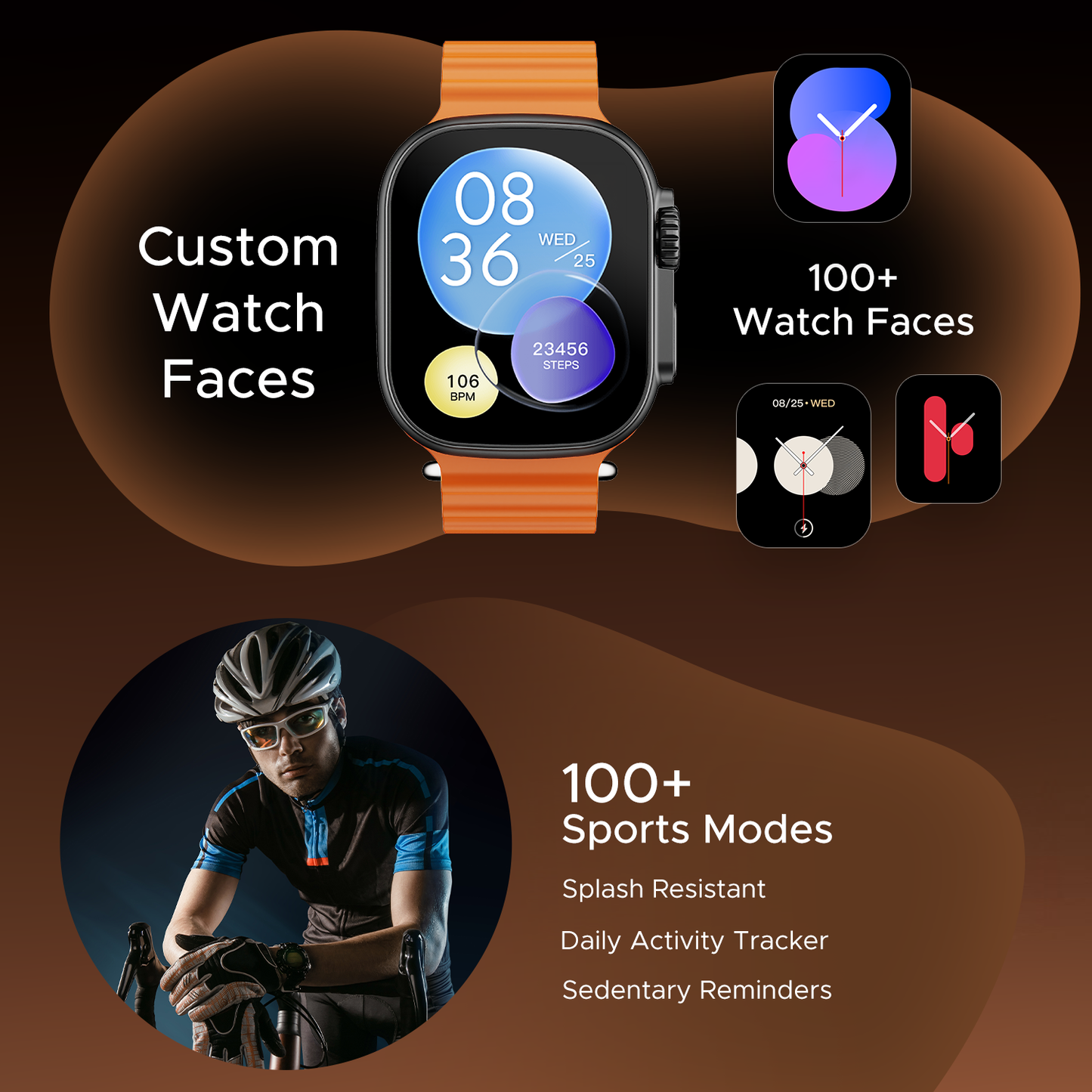boAt Wave Aura | Smartwatch with 1.96" HD Display, 100+ Sports Modes, Functional Crown, Advanced BT Calling - Nalanda Enterprises