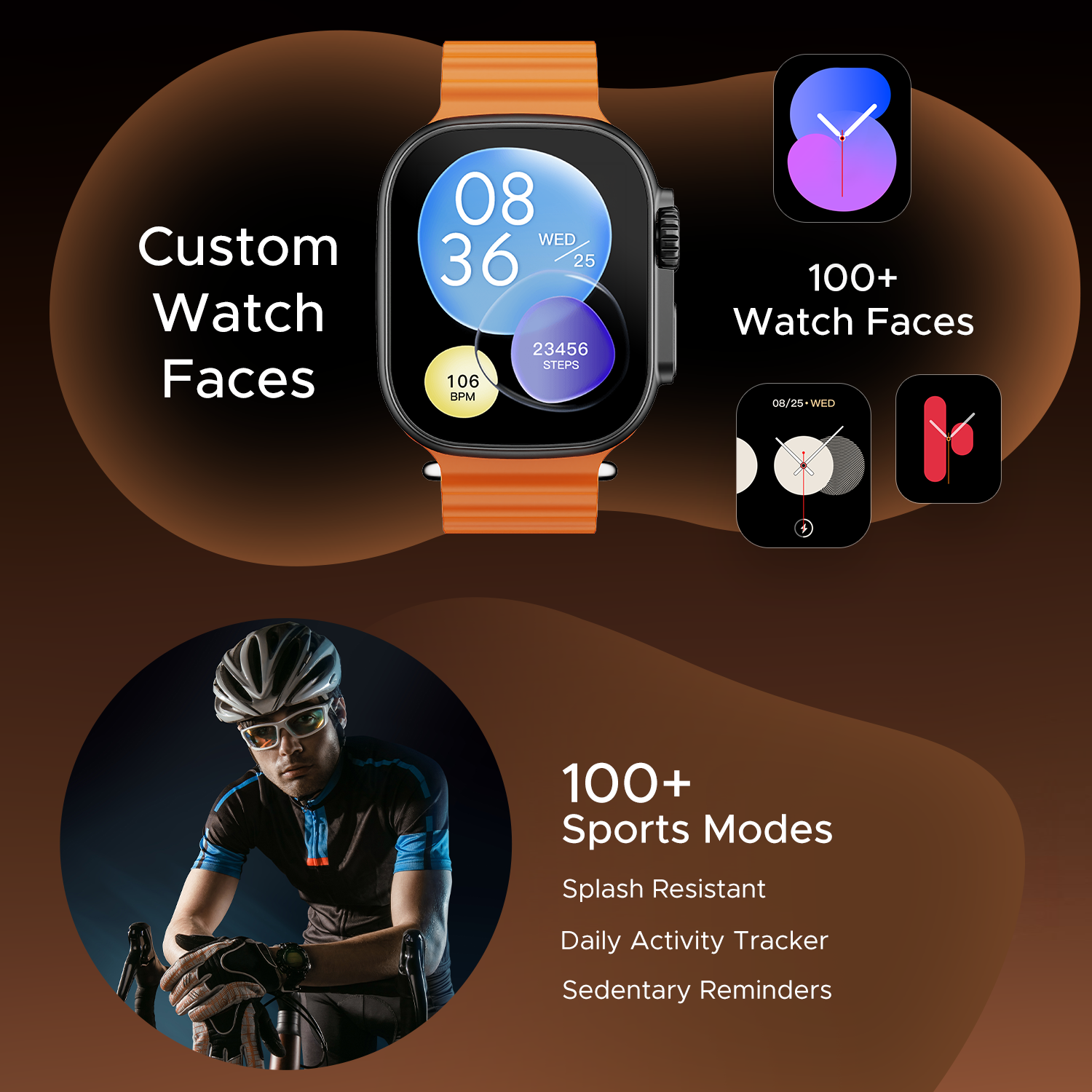 boAt Wave Aura | Smartwatch with 1.96" HD Display, 100+ Sports Modes, Functional Crown, Advanced BT Calling - Nalanda Enterprises